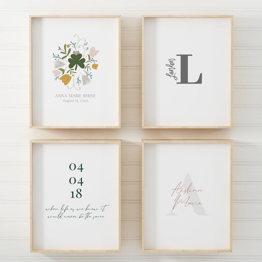 Personalized name signs for Baby nursery room, kids bedroom and playroom wall decor