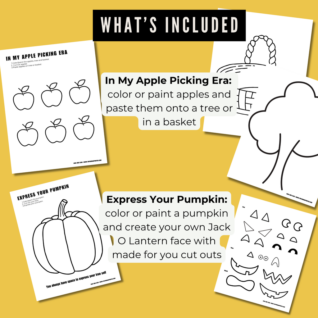 7 printable easy Halloween Crafts for Kids ages 2 3 4 or 5, preschool or kindergarten