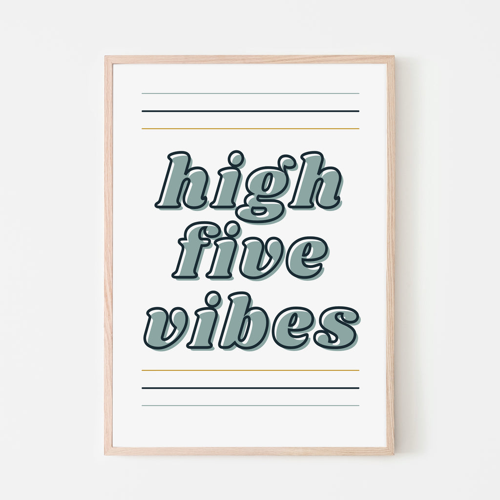 high five vibes and lines, green and blue art, high five vibes art, blue art work, nursery art, baby room art, blue and white, bedroom art, toddler room art, playroom prints, simple artwork, modern nursery prints, nursery decor, nursery art designs, cute art, playroom decor, playroom print, bedroom artwork, bedroom design. Gift ideas. Gift for boy mom. New mom gift. 