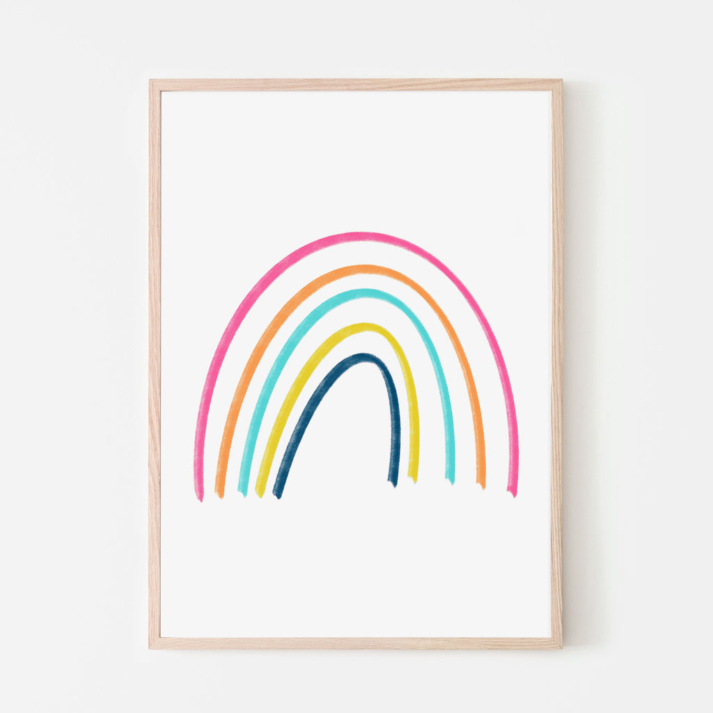 A simple fun and bright hand-drawn rainbow art print is the perfect addition to your little one's nursery, bedroom, or playroom. Pair this print with any of the Bright Sunshine color palettes to mix and match your own set. Gift idea.